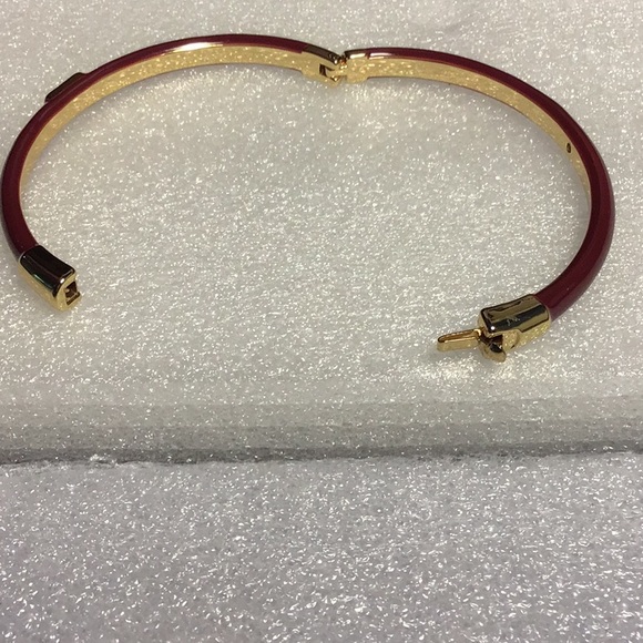 On 34th Bracelet NWOT Wine Enamel & Cube Clear Sparkle accent. - Picture 4 of 4